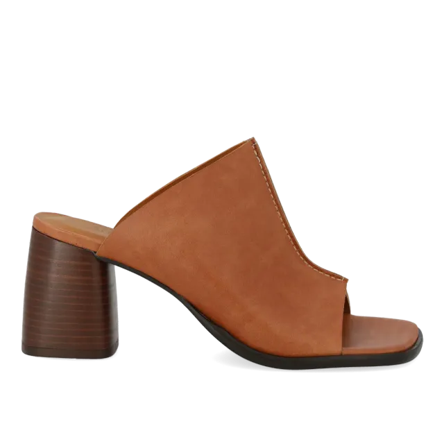 Angulus Mule sandal læder skulpturel hæl 7 cm