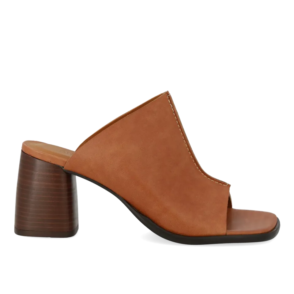 Angulus Mule sandal læder skulpturel hæl 7 cm