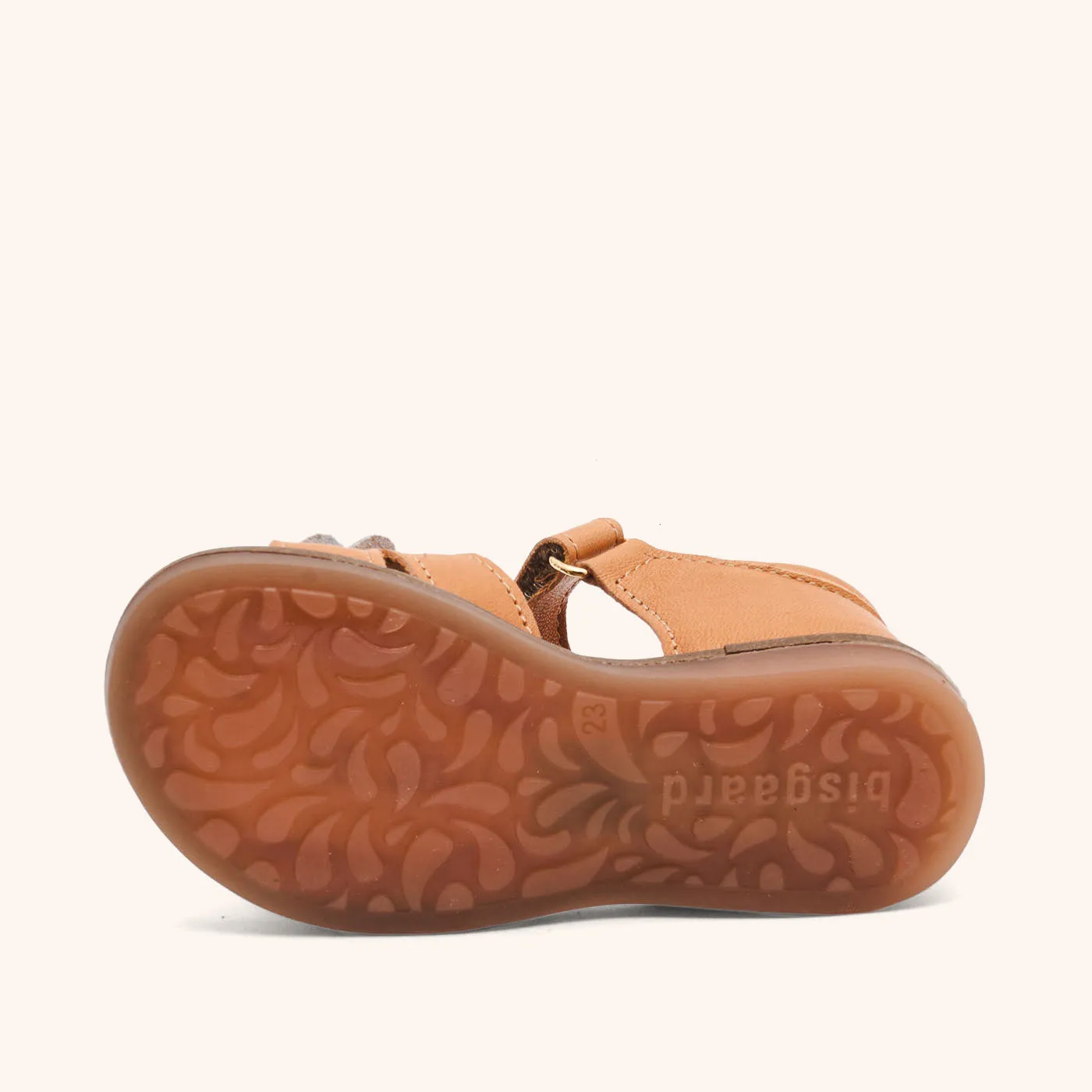 Bisgaard Barbara sandal cognac med blomst
