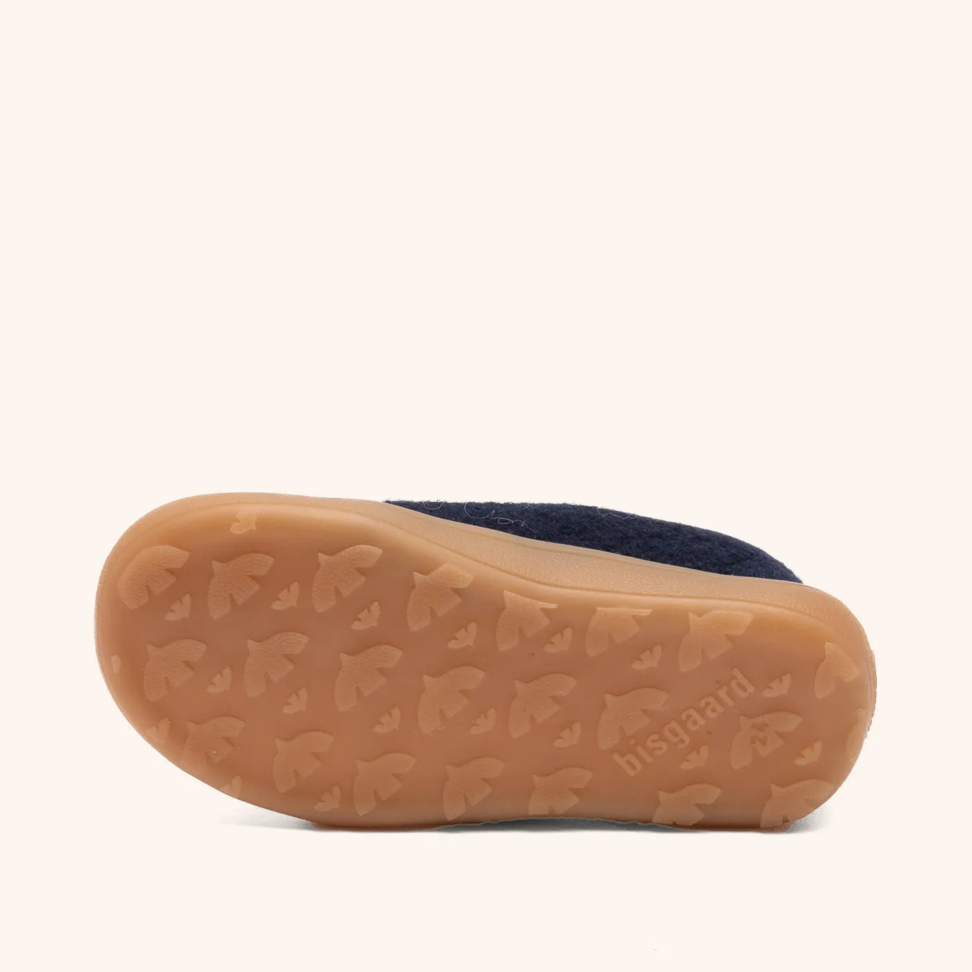 Bisgaard Pav hjemmesko dark blue uld velcro