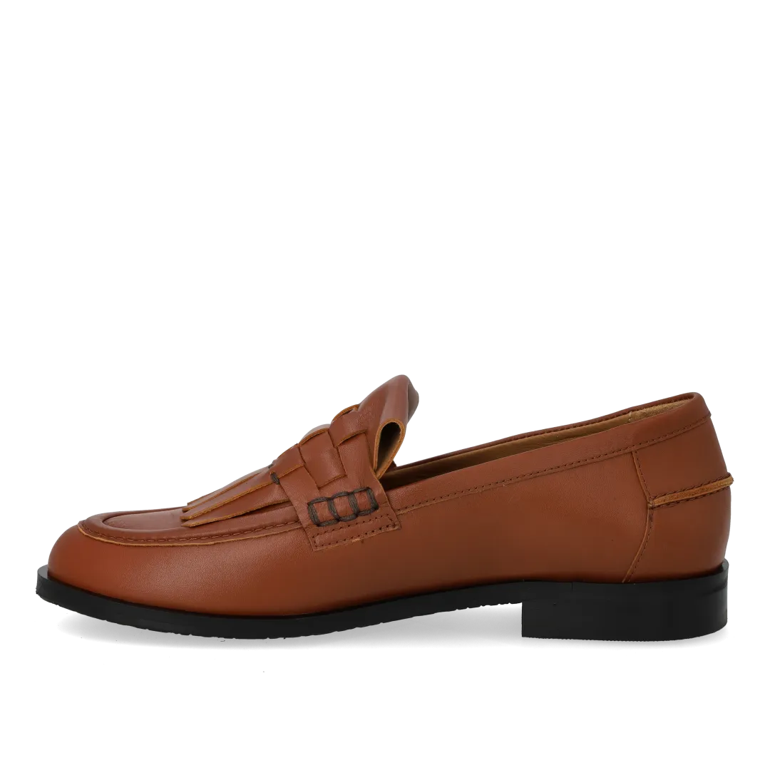 Angulus Loafer med fletdetalje loafer læder