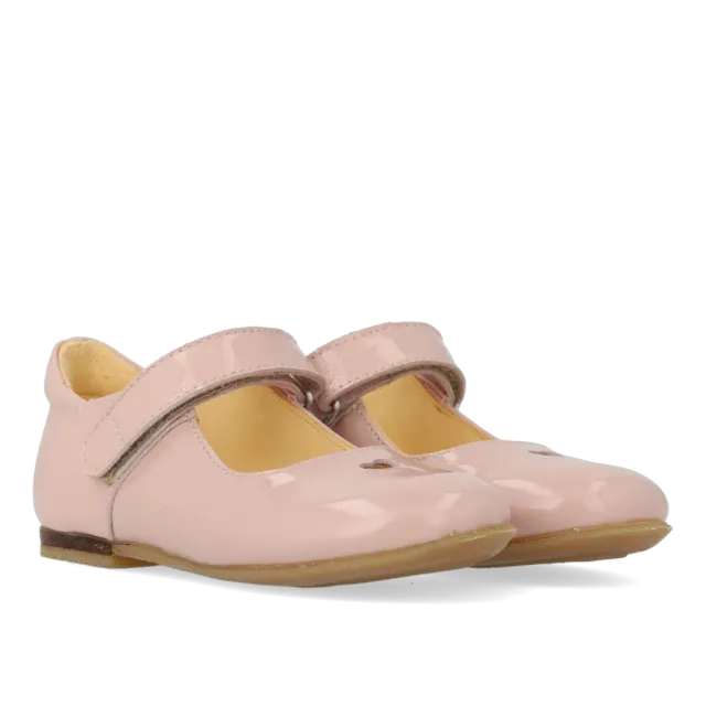 Angulus Ballerina hjerte børnesko velcro læder