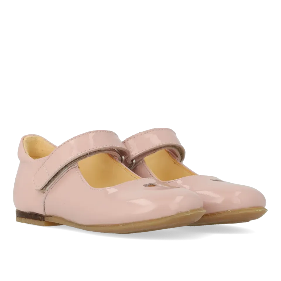 Angulus Ballerina hjerte børnesko velcro læder