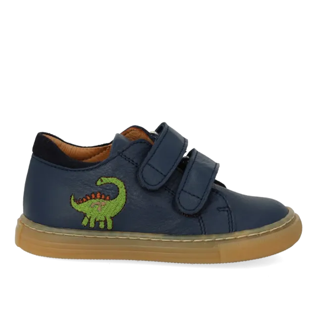 Angulus Sneaker dinobroderi læder velcro børn