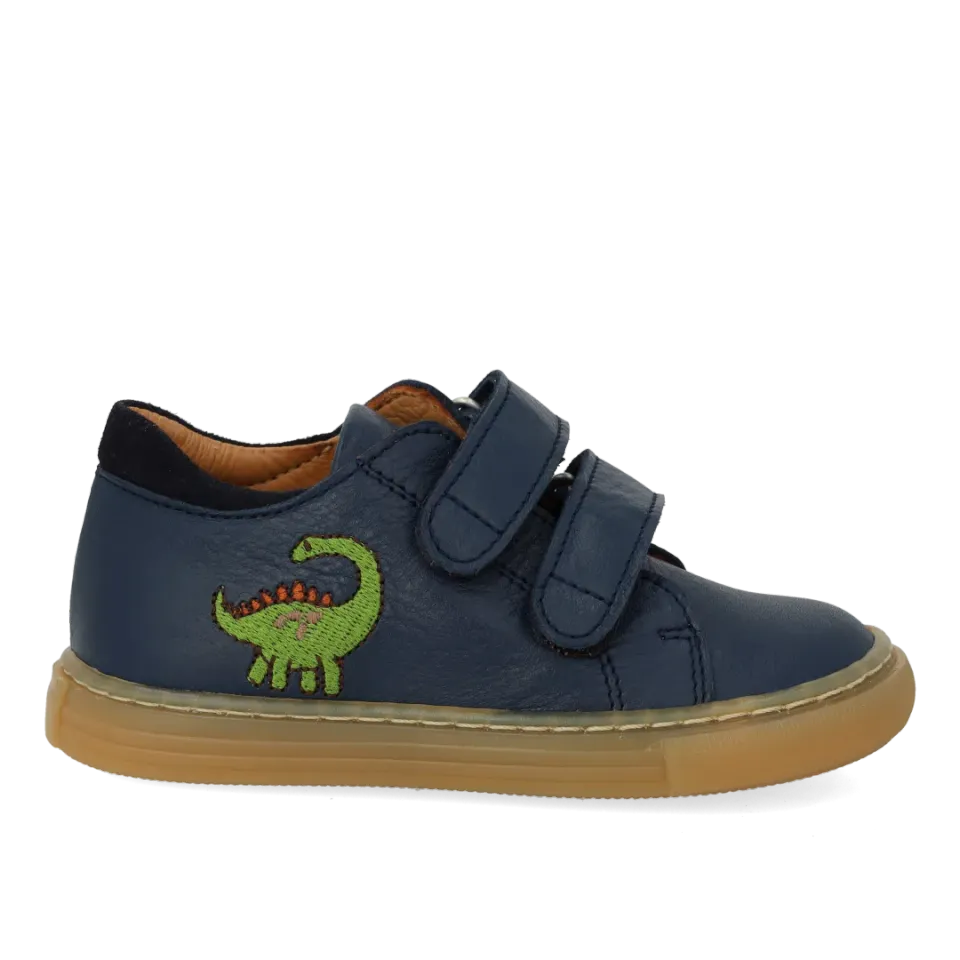 Angulus Sneaker dinobroderi læder velcro børn