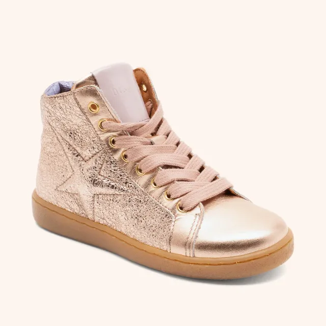 Bisgaard Gaia L høj sneaker rose gold blødt læder