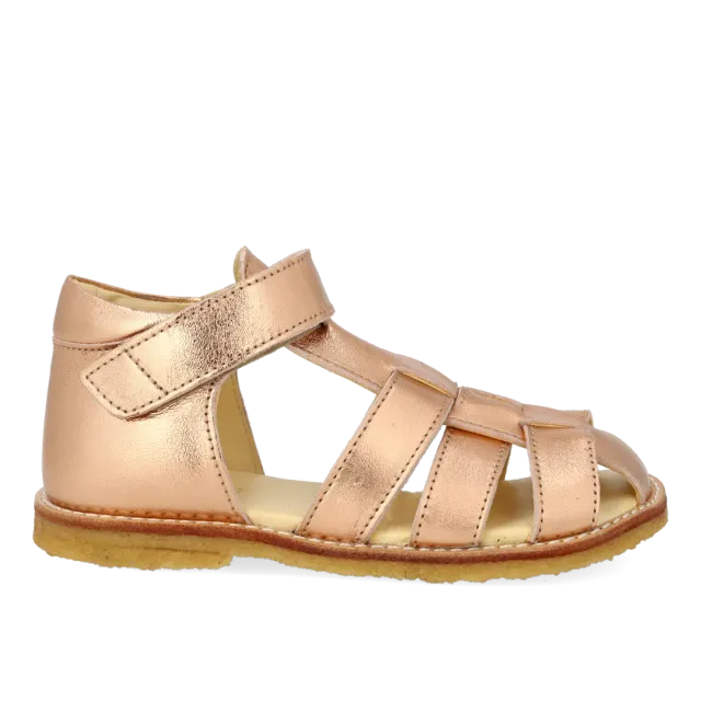 Angulus Begynder sandal med velcro børnesandal rummelig læder