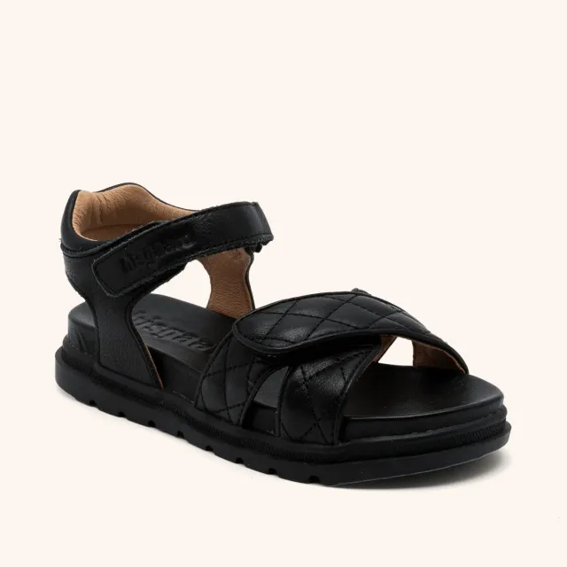 Bisgaard Obi sandal sort åben med velcro
