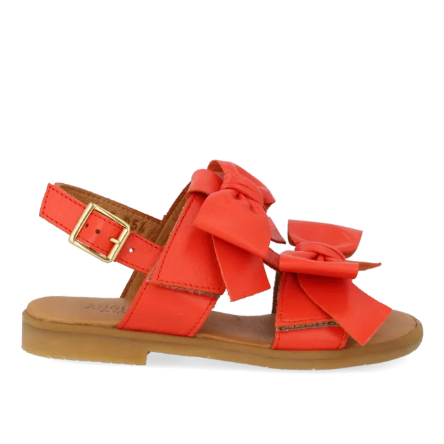 Angulus sandal åben tå børnesandal med sløjfe