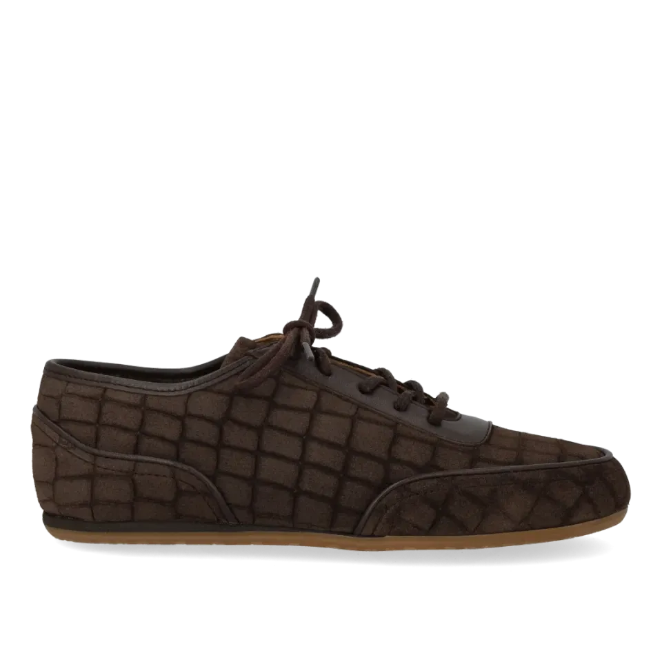 Angulus sneaker dame ruskind snøresko