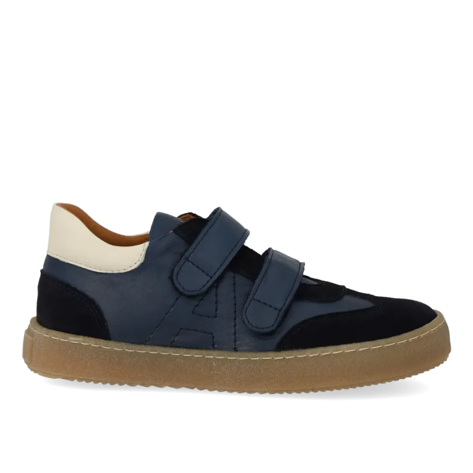Angulus Court style sneaker børnesneakers velcro læder