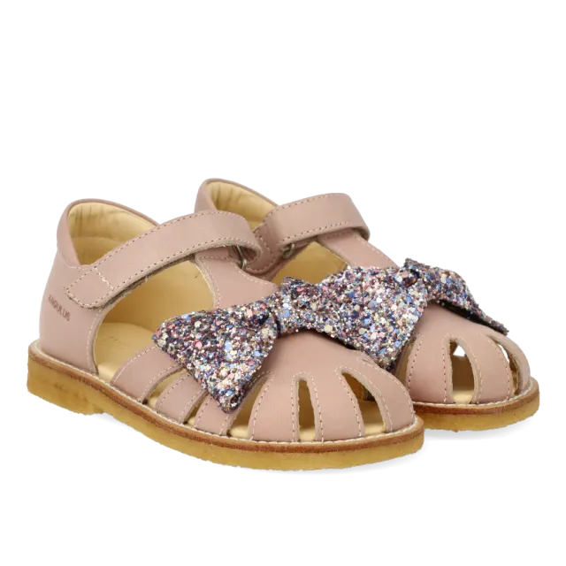 Angulus sandal børn glitter sandal velcro sløjfe
