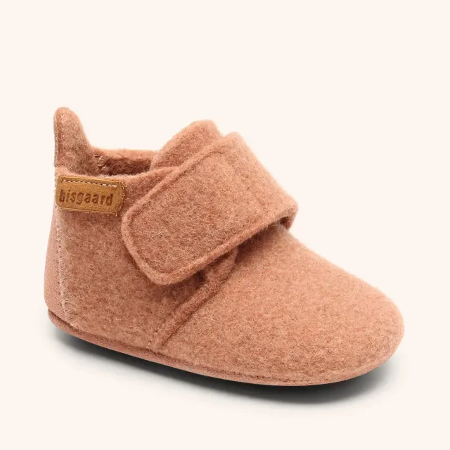 Bisgaard Baby Wool hjemmesko rose i uld