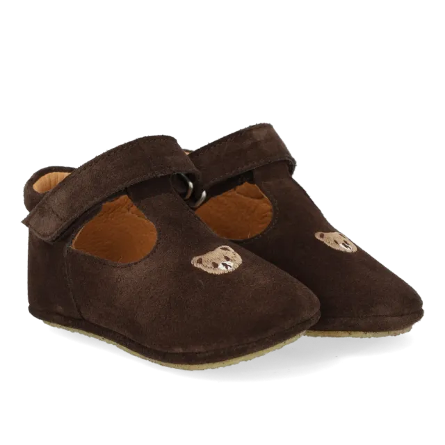 Angulus Prewalker hjemmesko bamsebroderi ruskind