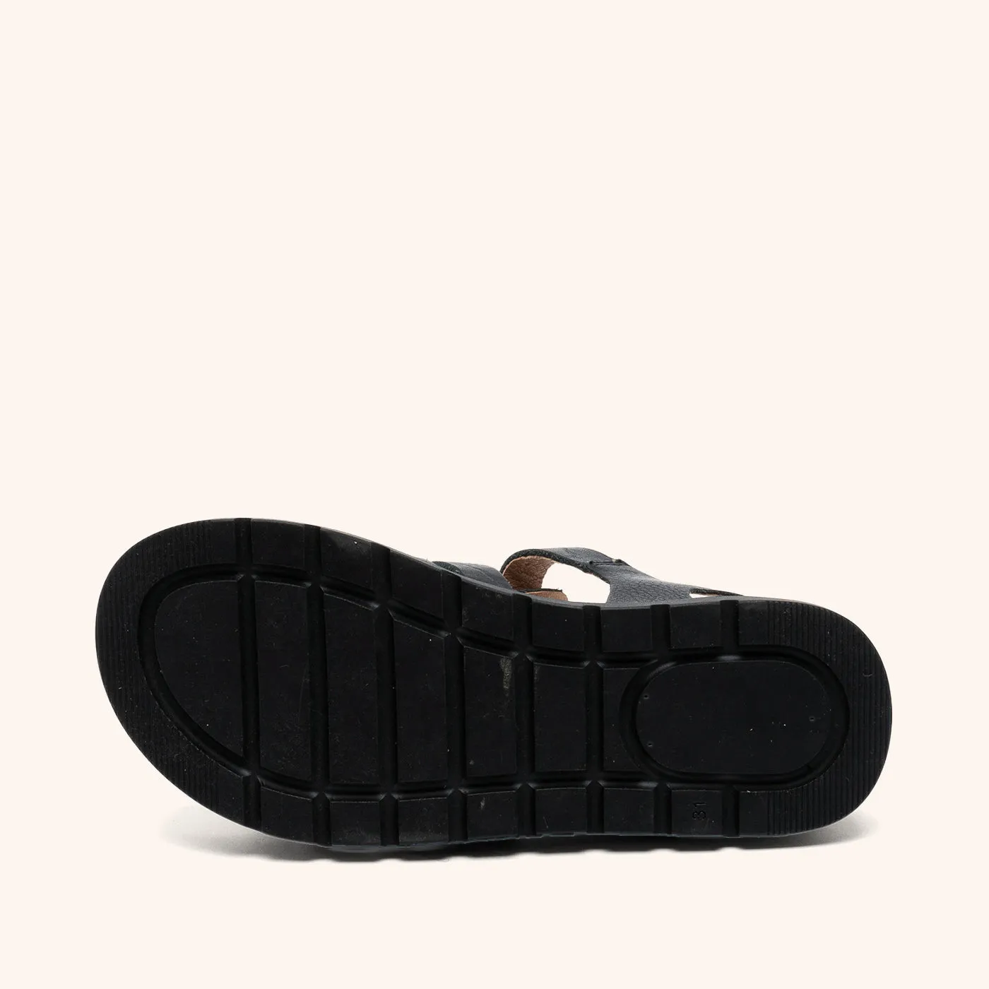 Bisgaard Bera sandal sort læder med spænde