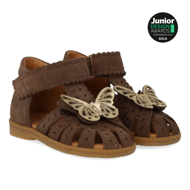 Angulus Sommerfugl sandal børnesandal ruskind str 20-25