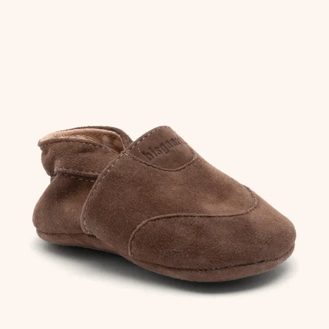 Bisgaard Newborn kravlesko chocolate ruskind