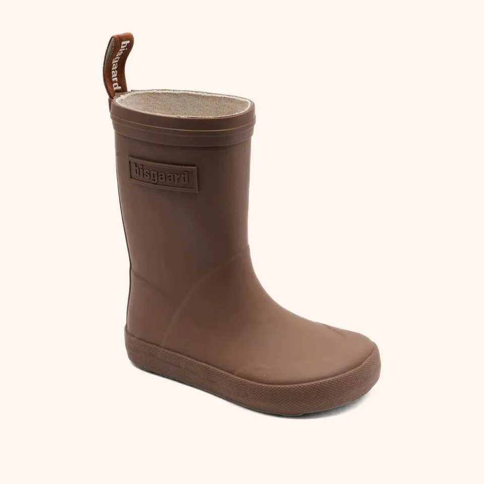 Bisgaard Barefoot High gummistøvle brun barfod