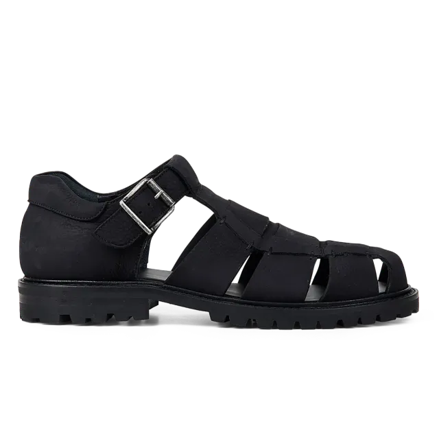 Angulus Chunky sandal læder spænde tracksål