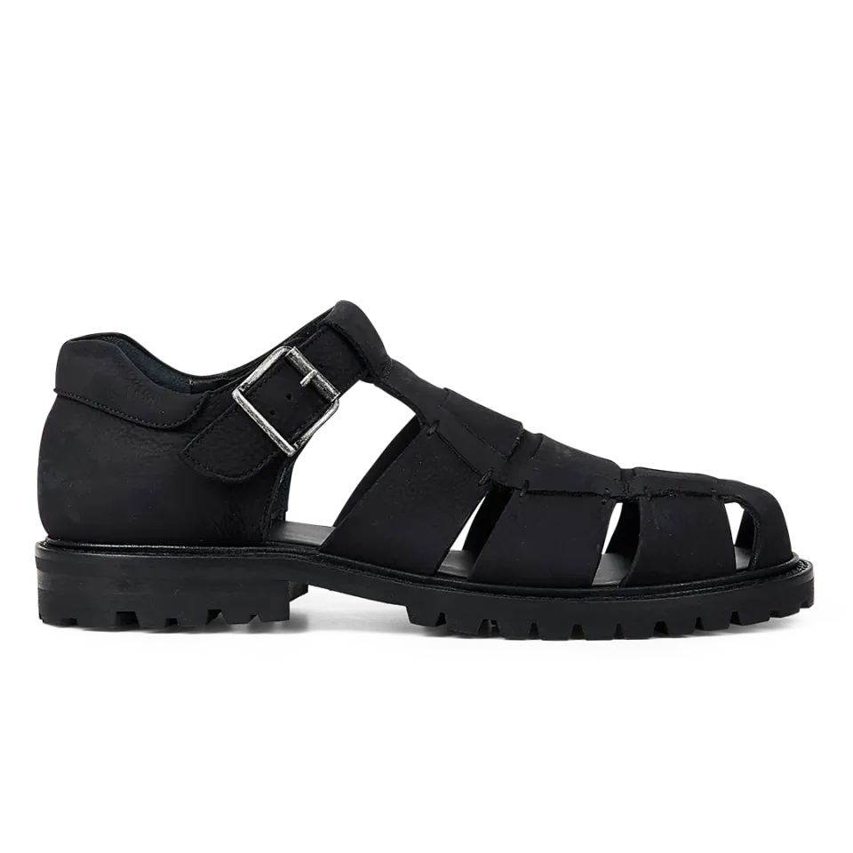 Angulus Chunky sandal læder spænde tracksål