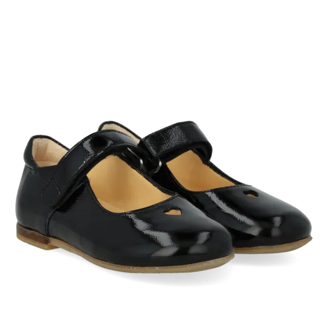 Angulus Ballerina børnesko læder hjerte velcro