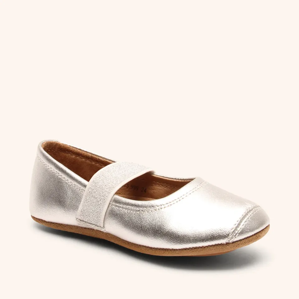 Bisgaard Ballet hjemmesko silver let