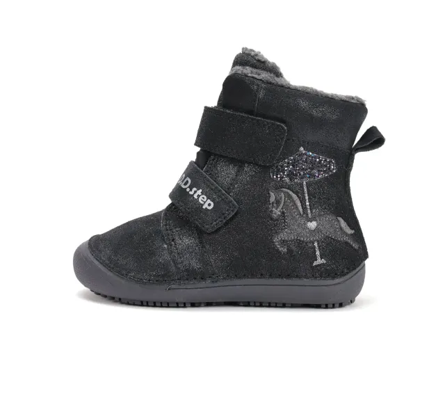 DD Step W063-52985A barfods vinterstøvle pige foret