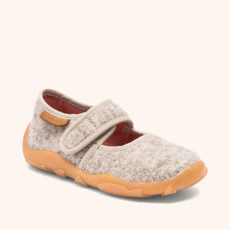 Bisgaard Maddy hjemmesko sand uld ballerina