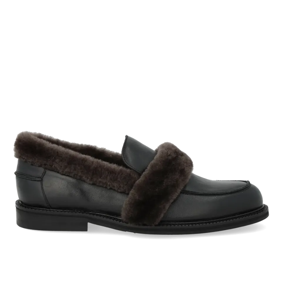 Angulus Loafer Pelskanter Dame Loafer Skind