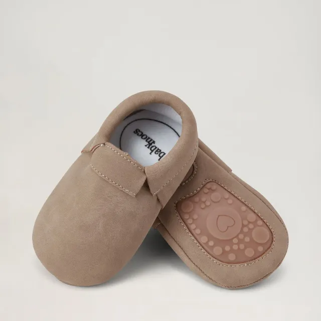BabyMocs Casual Mocs futter greige bred tåboks