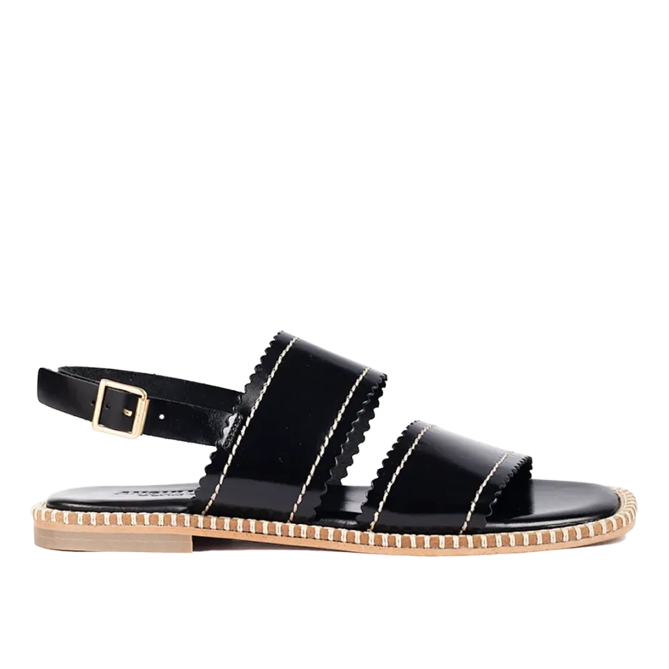 Angulus lædersandal bølge kanter dame
