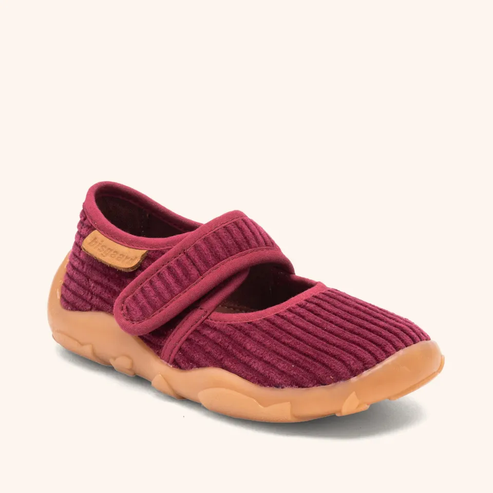 Bisgaard Maddy hjemmesko wine velcro