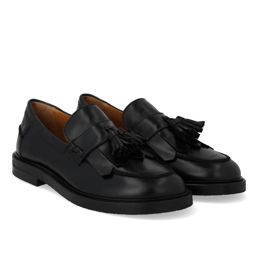 Angulus Penny loafer bred kvast frynser dame
