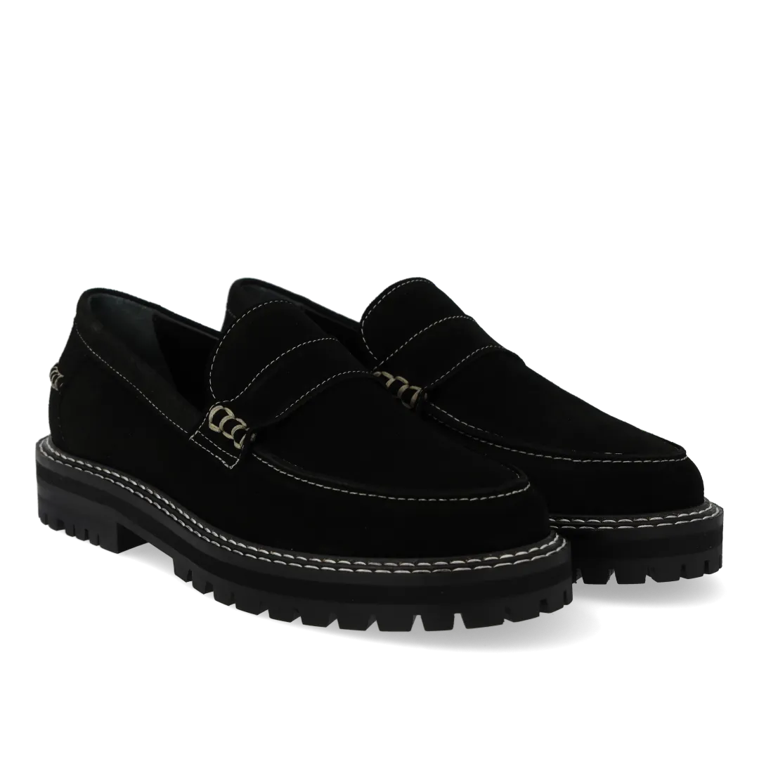 Angulus Penny loafer chunky kontraststik, rund snude