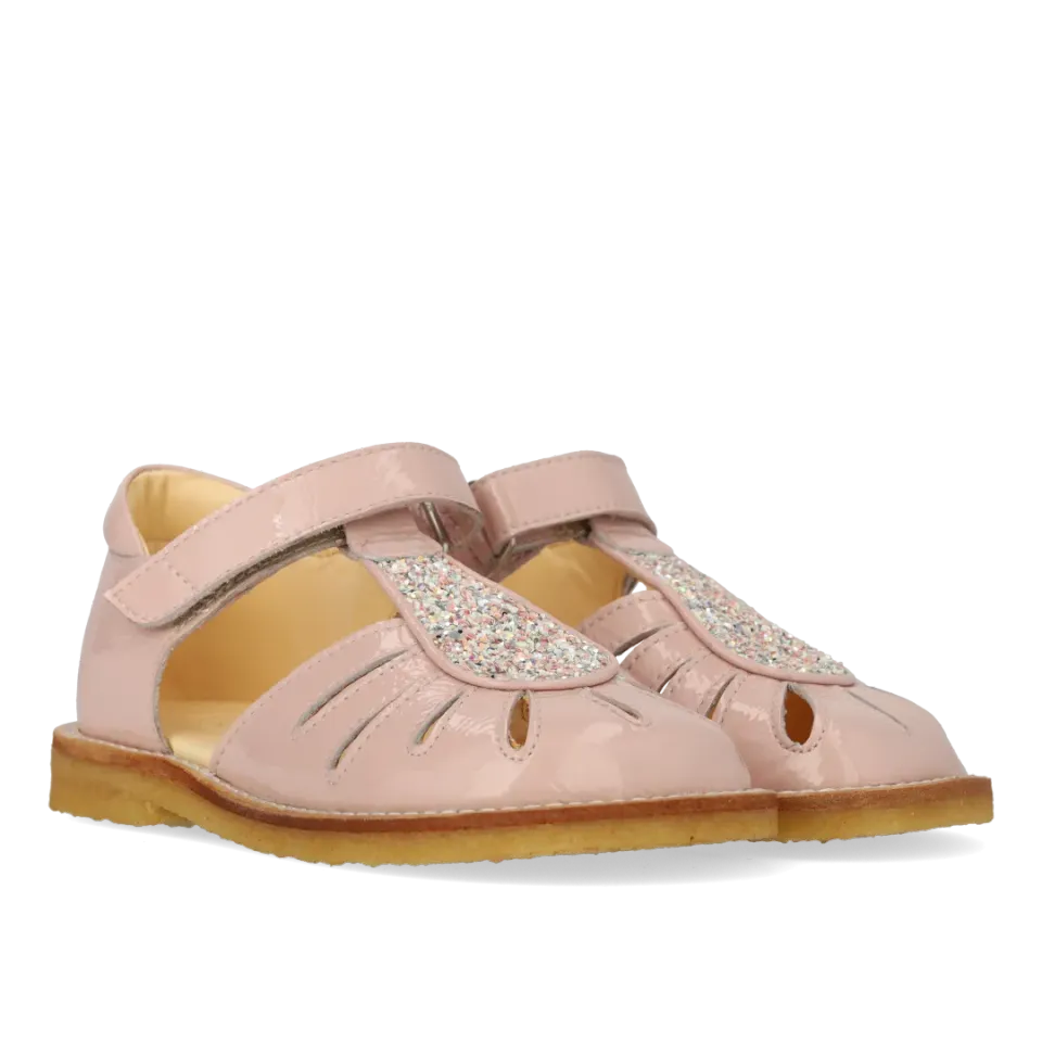 Angulus Sandal dråbedetalje glitter børnesandal rummelig