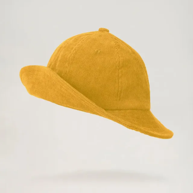BabyMocs Sylvester Hat solhat mustard yellow bomuld