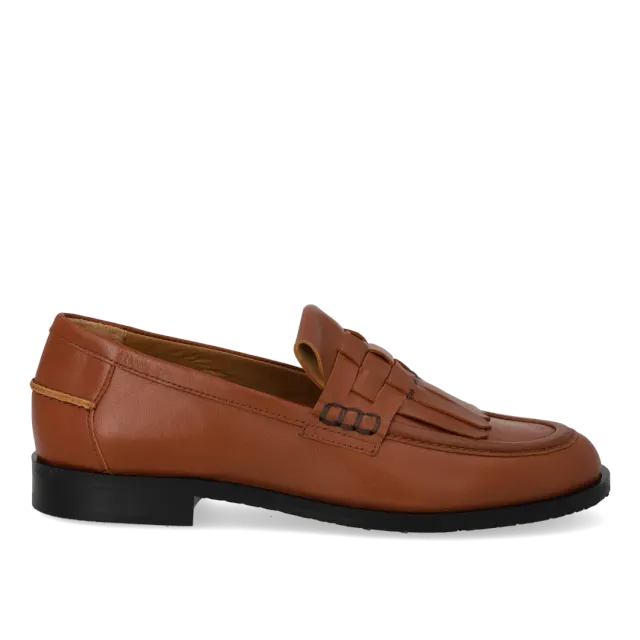 Angulus Loafer med fletdetalje loafer læder