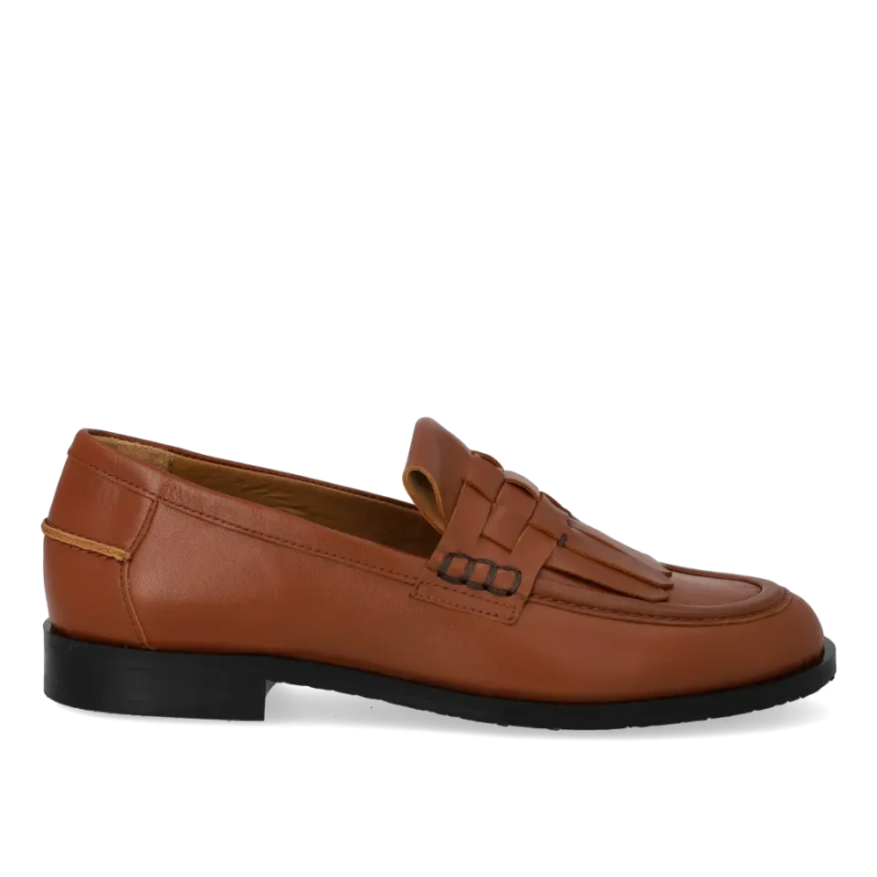 Angulus Loafer med fletdetalje loafer læder