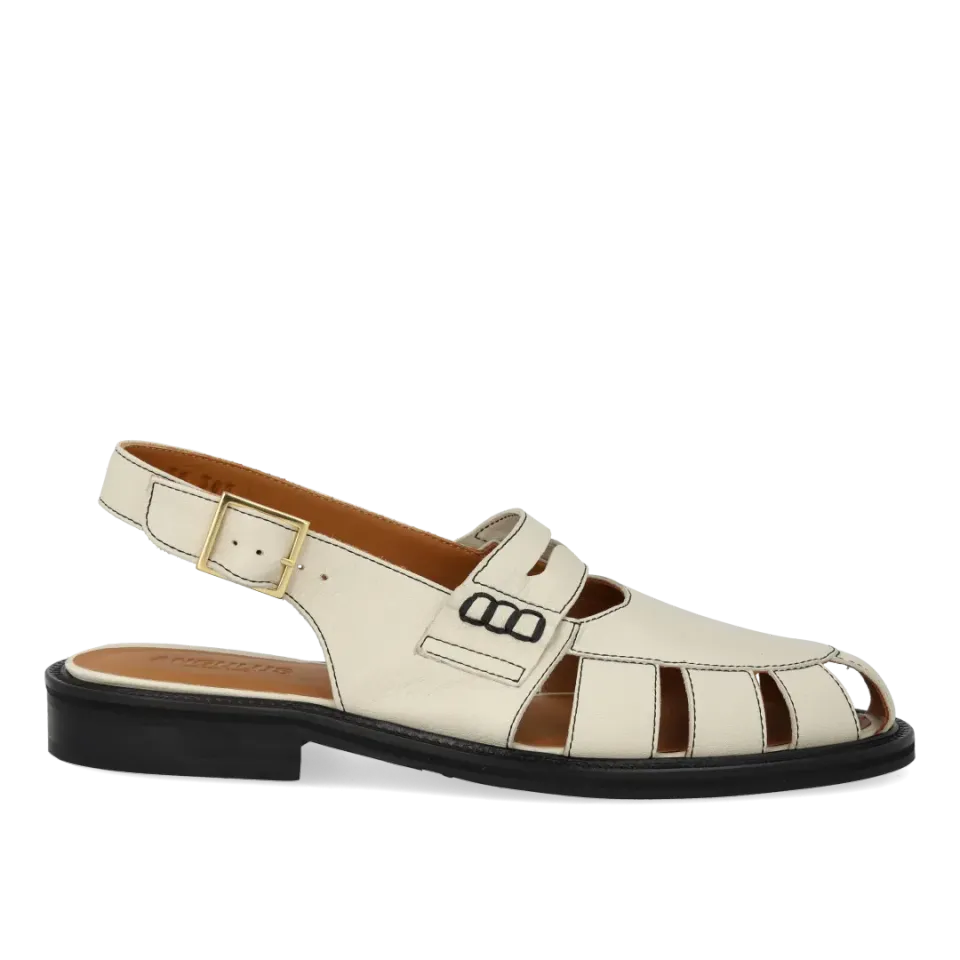 Angulus Slingback penny loafer læder cut-out