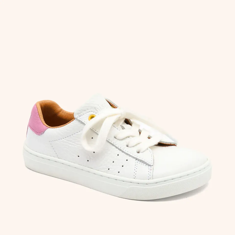 Bisgaard Barefoot Raymond sneaker white colorful læder