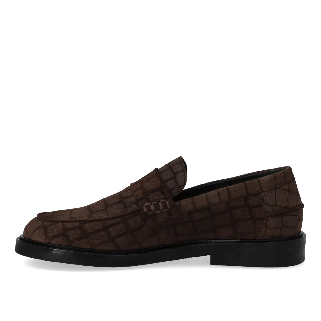 Angulus Penny loafer klassisk bred pasform læder