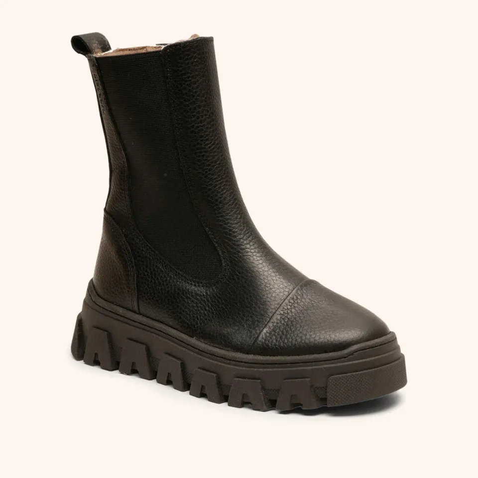 Bisgaard Nilla ankelstøvler sort lammeuld vinter