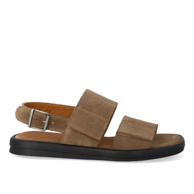 Angulus sandal med velcroremme sort sål