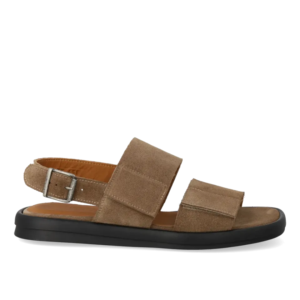 Angulus sandal med velcroremme sort sål
