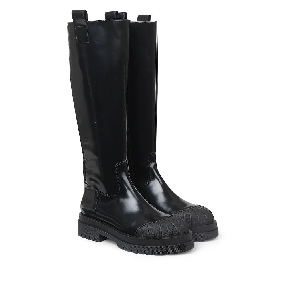 Angulus Langskaftet støvle dame chunky læder