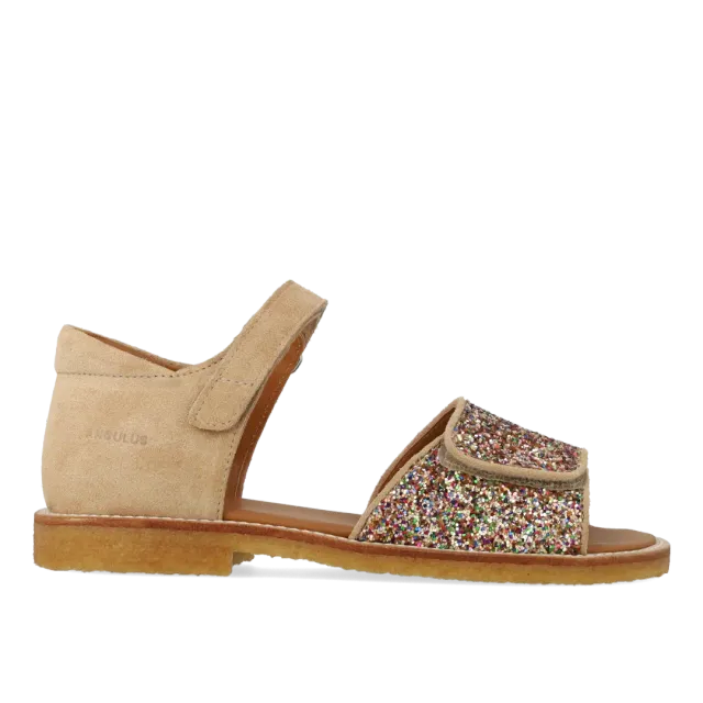 Angulus Justerbar sandal glitter børnesandal læder