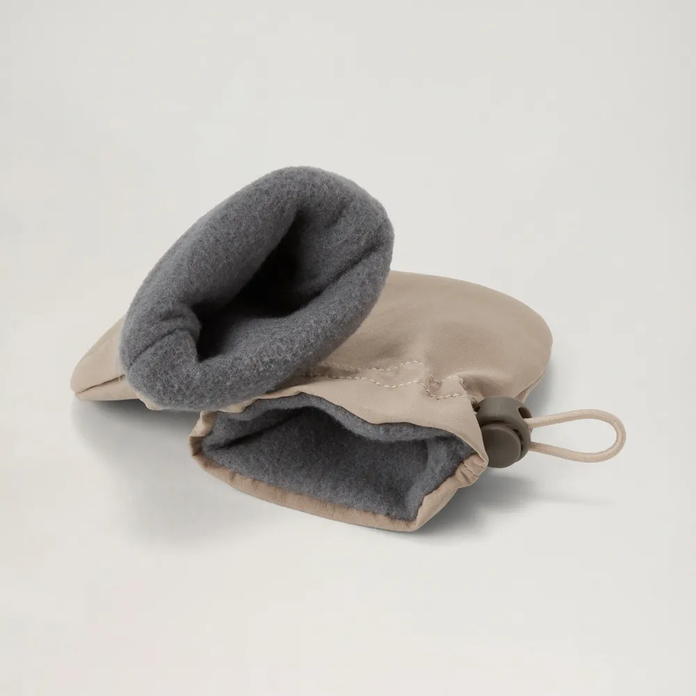 BabyMocs Mittens babyluffer mørkebeige 0-12 mdr