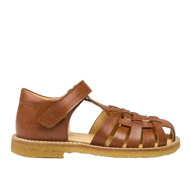 Angulus fletsandal velcrolukning lædersandal børn