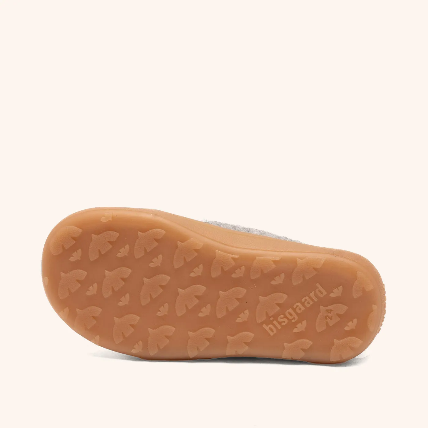 Bisgaard Pav hjemmesko grå uld velcro