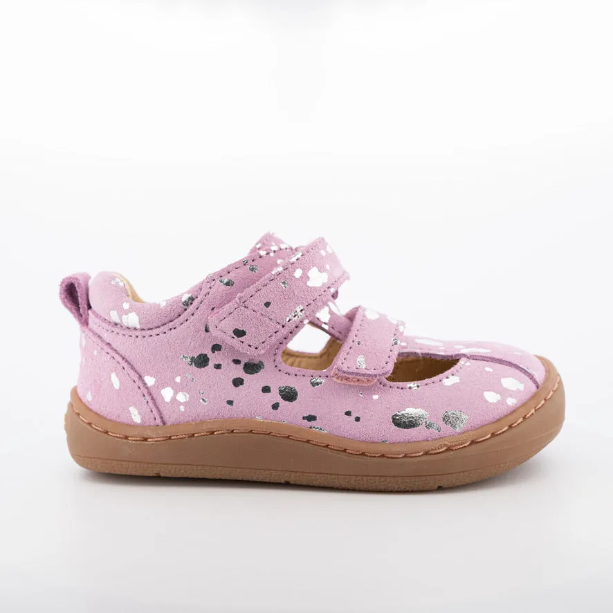 Gogsig MIO Purple Glitter barfodssandal læder